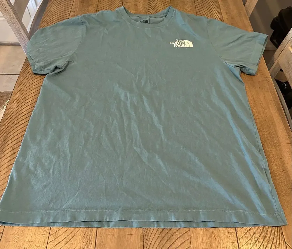 The North Face Blue Gray SS T-Shirt Men's XL Graphic Logo Circular Design